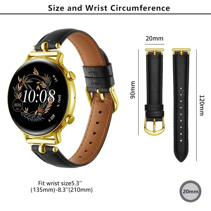 Sehr Schön Samsung Galaxy Watch 5 Pro / Samsung Galaxy Watch 6 Classic (47mm) Echtes Leder Universell Armband