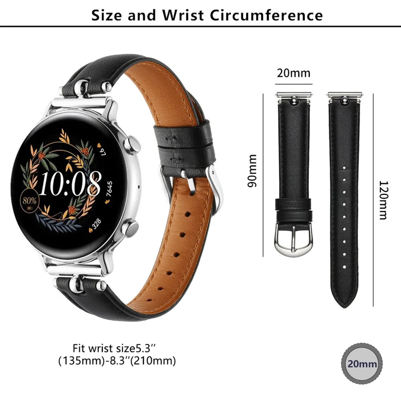 Sehr Schön Samsung Galaxy Watch 5 Pro / Samsung Galaxy Watch 6 Classic (47mm) Echtes Leder Universell Armband