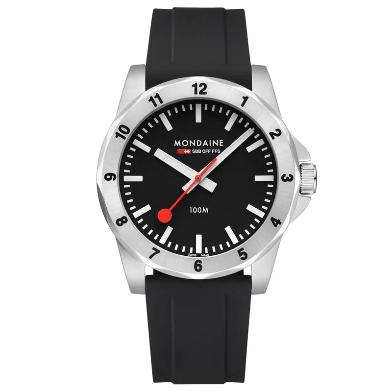 Mondaine Numeri MSN.42120.RB Herrenuhr • Markante 12-eckige Lünette • Swiss Made