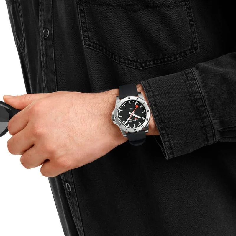 Mondaine Numeri MSN.42120.RB Herrenuhr • Markante 12-eckige Lünette • Swiss Made