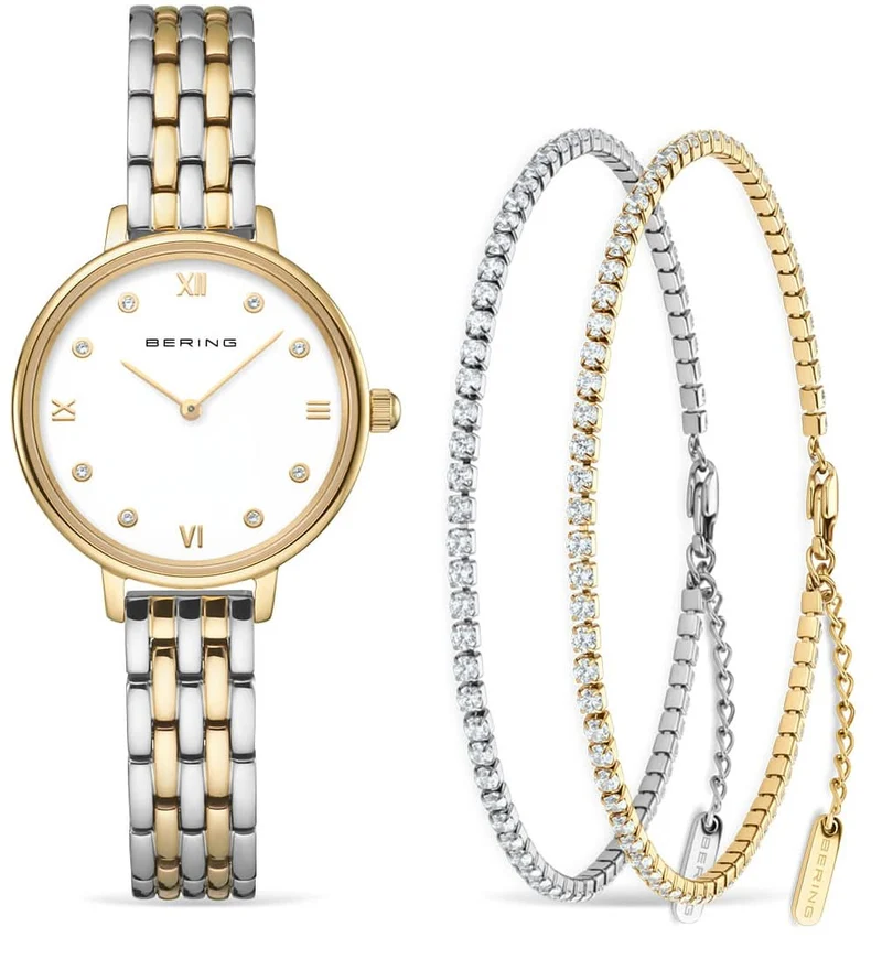 Bering Classic 11028-714-GWP Damenuhr • Saphirglas • Milanaise-Band