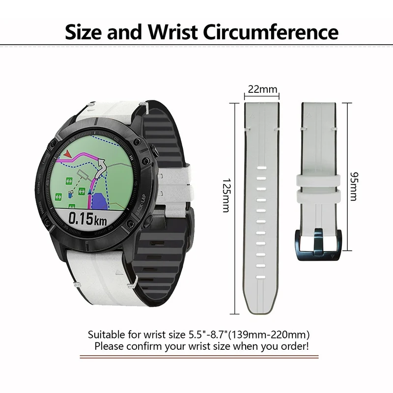 Mega Bequem Garmin Smartwatch Silikon Universell Armband