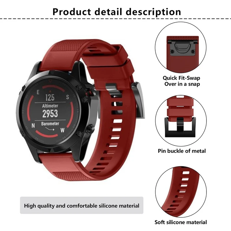 Unglaublich Bequem Garmin Smartwatch Silikon Universell Armband