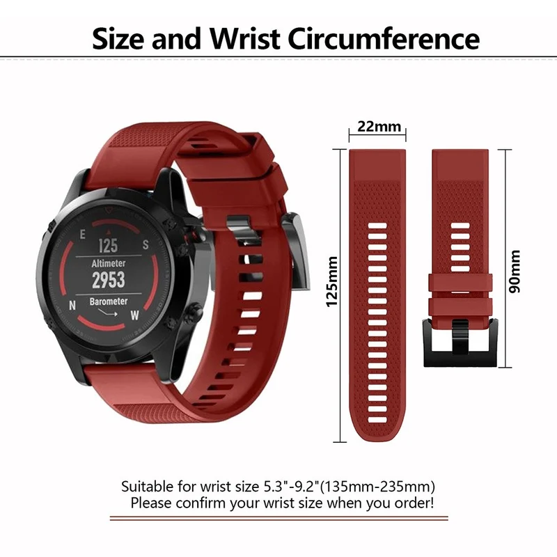 Bequem Garmin Smartwatch Silikon Universell Armband