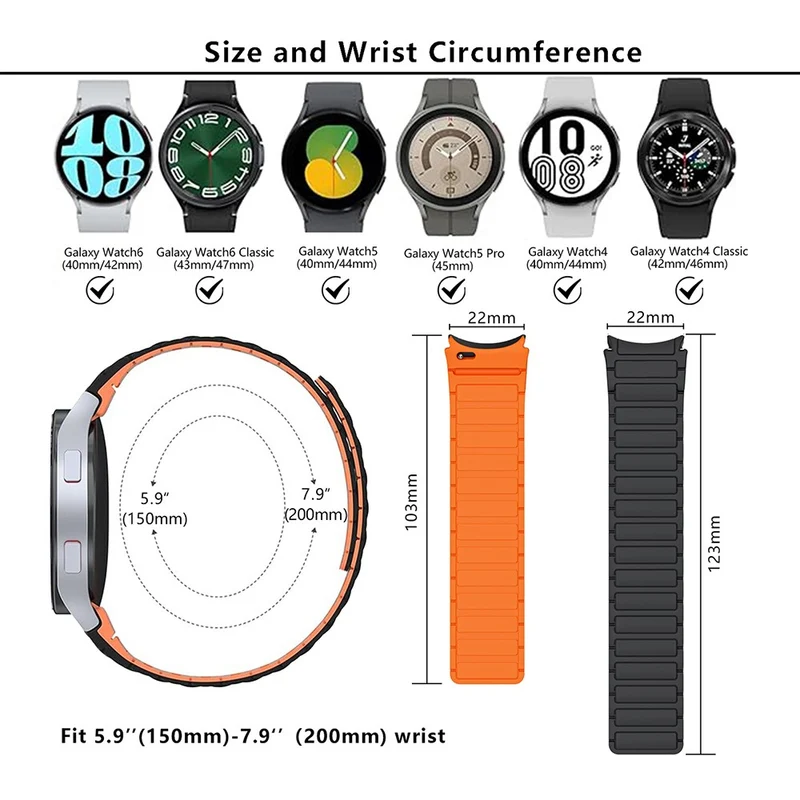 Weich Samsung Smartwatch Silikon Universell Armband
