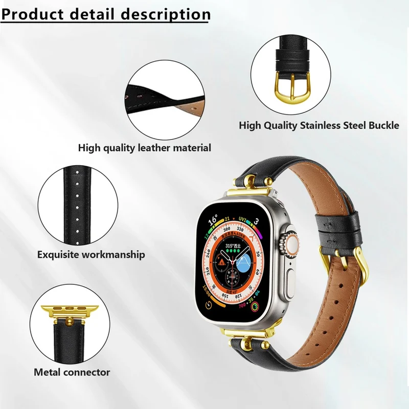Mega Bequem Apple Smartwatch Kunstleder Universell Armband