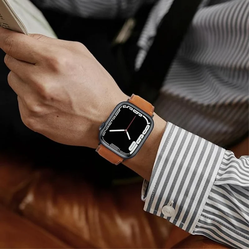 Super Stark Apple Smartwatch Kunstleder Universell Armband