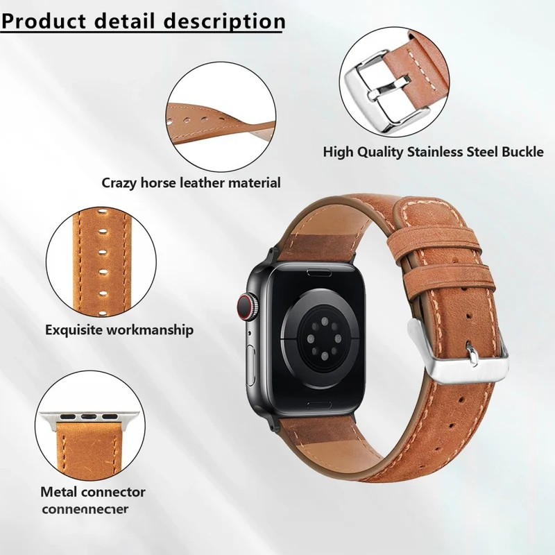 Super Stark Apple Smartwatch Kunstleder Universell Armband