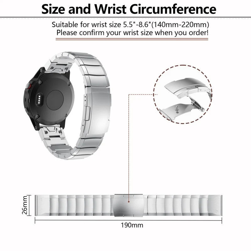 Stilvoll Garmin Smartwatch Metall Universell Armband