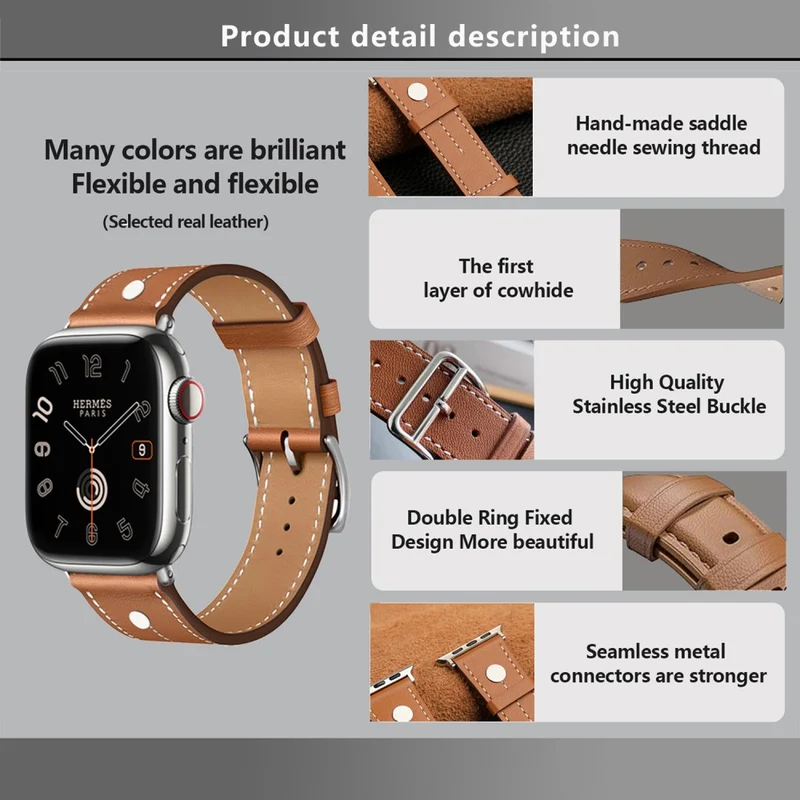 Unglaublich Cool Apple Smartwatch Echtes Leder Universell Armband