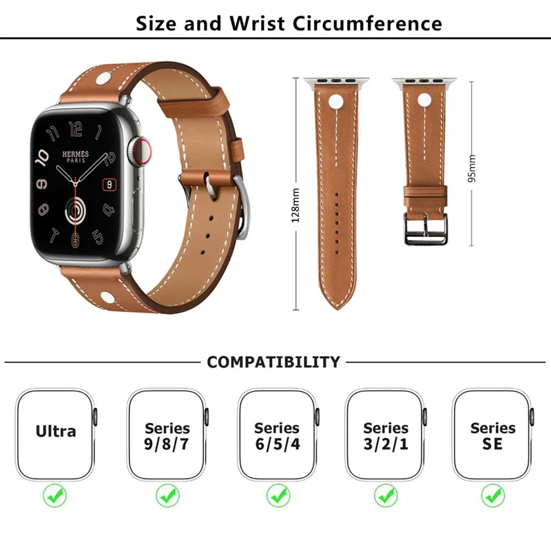Unglaublich Cool Apple Smartwatch Echtes Leder Universell Armband