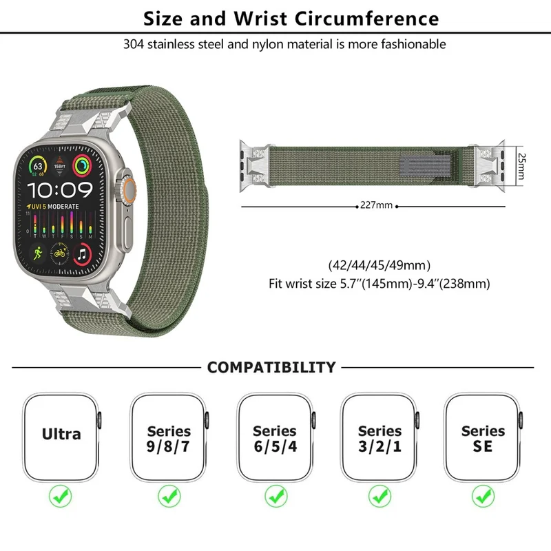 Super Cool Apple Smartwatch Nylon Universell Armband