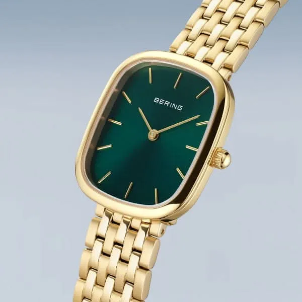 Bering Classic 12526-738 Damenuhr • Saphirglas • Gold/Grün