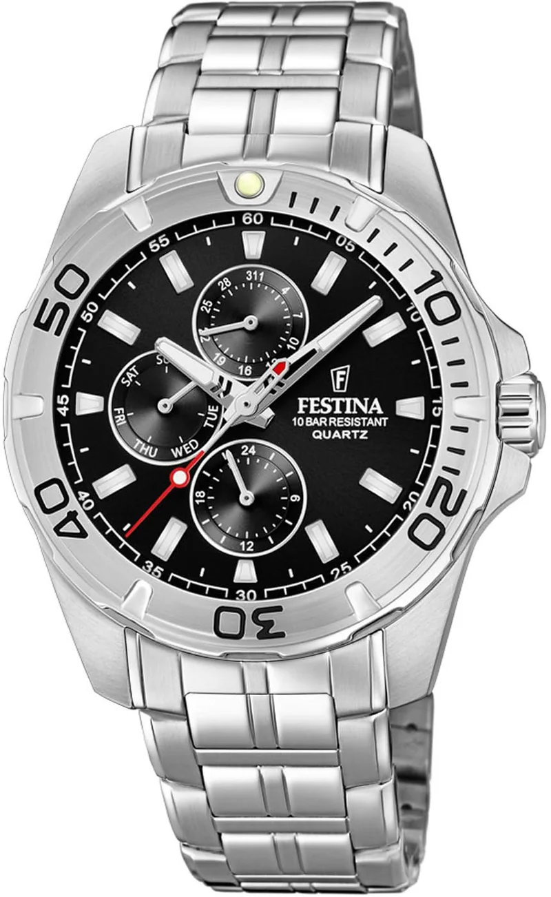 Festina Multifunction F20445/3 Herrenuhr • Hochwertiger Edelstahl • 10 ATM Wasserdicht