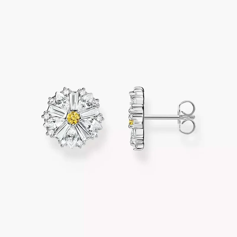 Ohrstecker Blume Lovely Daisy groß Silber