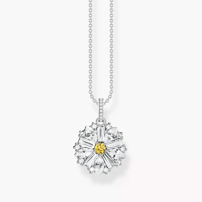 Kette mit Anhänger Blume Lovely Daisy Silber