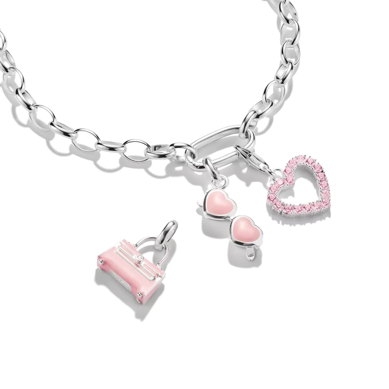 Damen, Charm-Anhänger Pink Sonnenbrille, Silber - Thomas Sabo Modell: CC1302-007-9