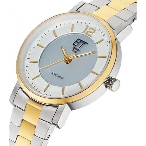 Eco Tech Time ELS-12164-41M Damenuhr • Solar-Antrieb • Bicolor