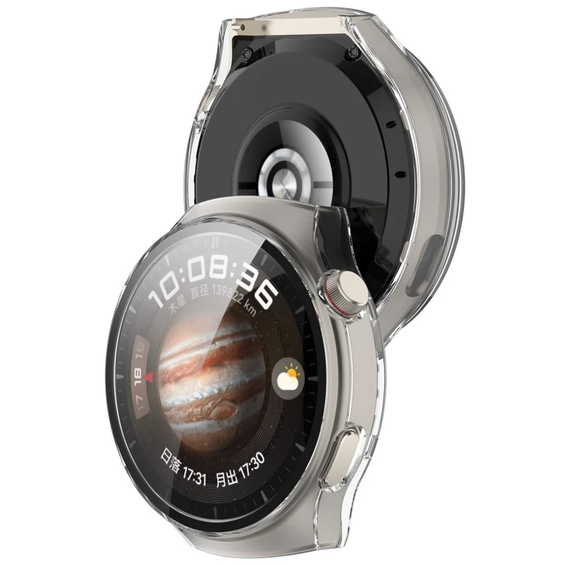 Absolut Modisch Huawei Watch 4 Pro Hülle mit Displayschutz in Glas