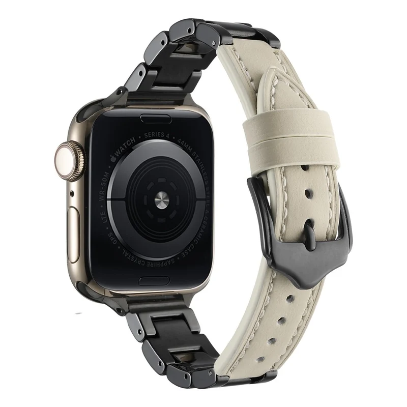 Sehr Angenehm Apple Smartwatch Metall Und Kunstleder Universell Armband