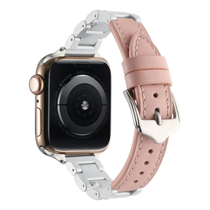 Sehr Angenehm Apple Smartwatch Metall Und Kunstleder Universell Armband