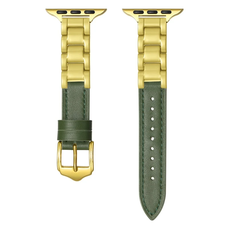 Sehr Angenehm Apple Smartwatch Metall Und Kunstleder Universell Armband