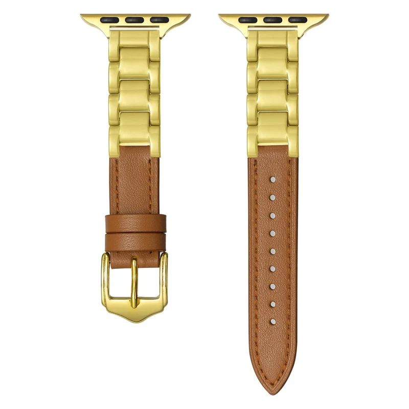 Sehr Angenehm Apple Smartwatch Metall Und Kunstleder Universell Armband