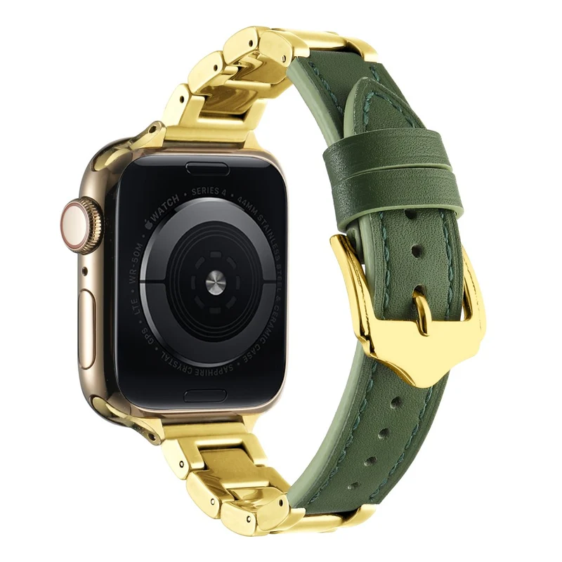 Sehr Angenehm Apple Smartwatch Metall Und Kunstleder Universell Armband