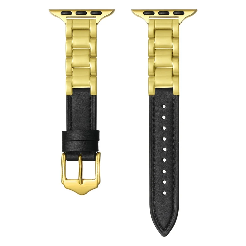 Sehr Angenehm Apple Smartwatch Metall Und Kunstleder Universell Armband