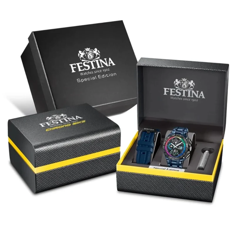 Festina Chrono Bike F20759/1 Herrenuhr • 20 Bar Wasserdicht • Inkl. Wechselband
