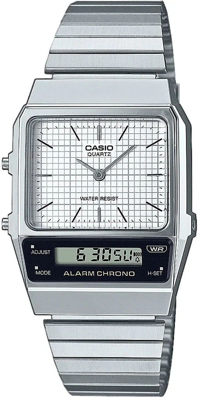 Casio Vintage AQ-800E-7AEF Uhr • Kultiges Retro-Design • Duale Zeitanzeige