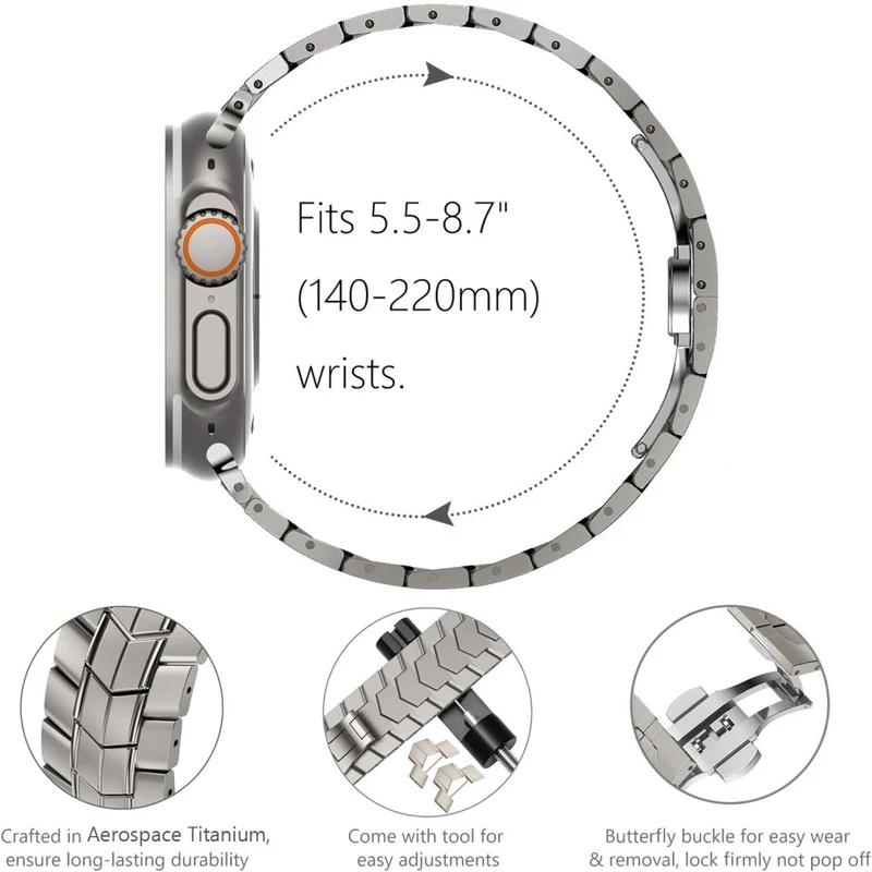 Unglaublich Elegant Apple Smartwatch Metall Universell Armband