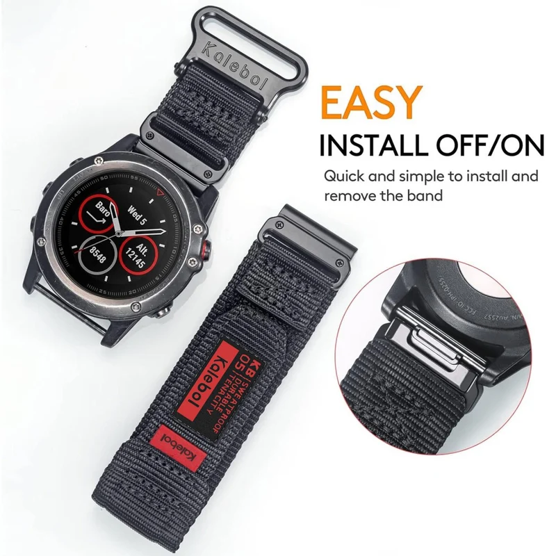 Unglaublich Widerstandsfähig Garmin Smartwatch Nylon Universell Armband