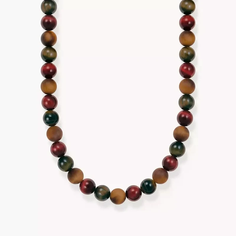 Herrenkette, Talisman mit Tigerauge-Beads - Thomas Sabo Modell: KE2304-826-7