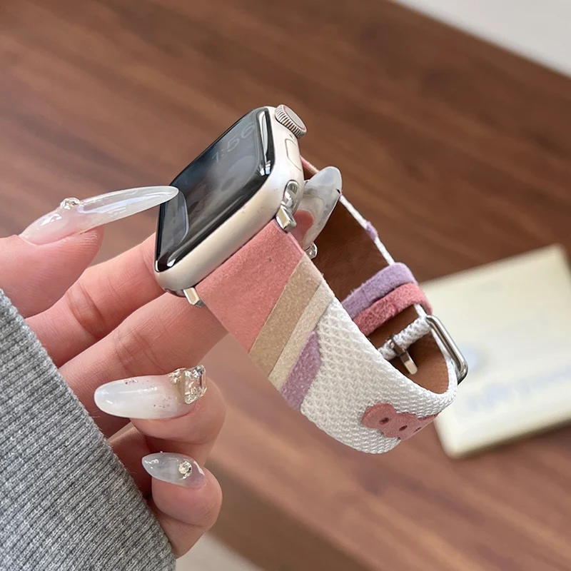 Auffallend Schön Apple Smartwatch Kunstleder Universell Armband