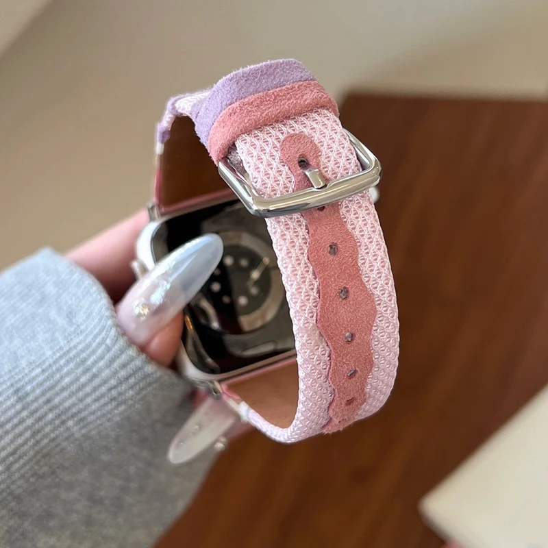 Auffallend Schön Apple Smartwatch Kunstleder Universell Armband
