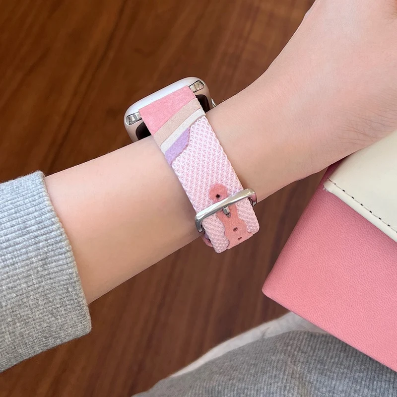 Auffallend Schön Apple Smartwatch Kunstleder Universell Armband