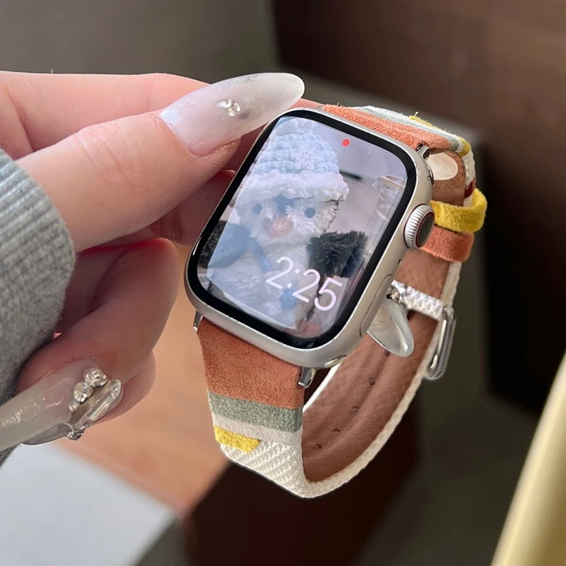 Auffallend Schön Apple Smartwatch Kunstleder Universell Armband