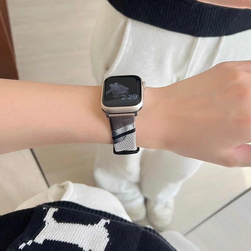 Auffallend Schön Apple Smartwatch Kunstleder Universell Armband