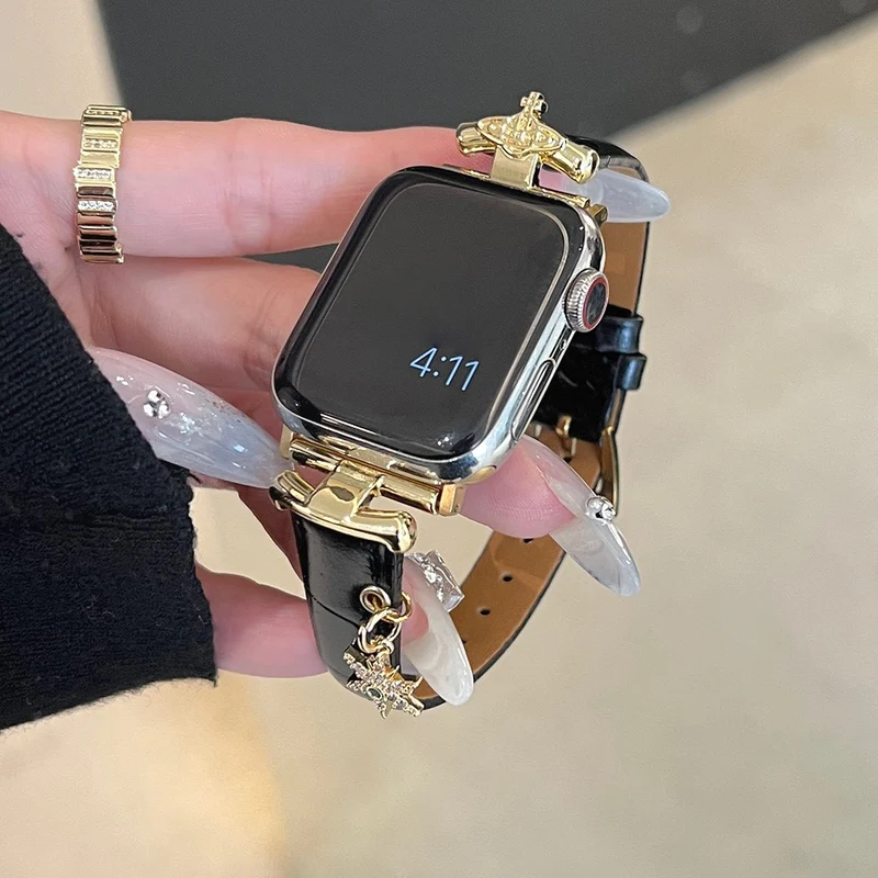 Unglaublich Robust Apple Smartwatch Echtes Leder Universell Armband