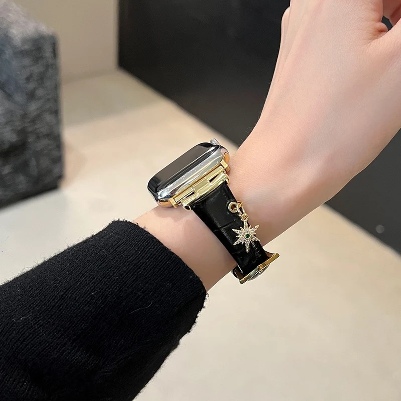 Unglaublich Robust Apple Smartwatch Echtes Leder Universell Armband