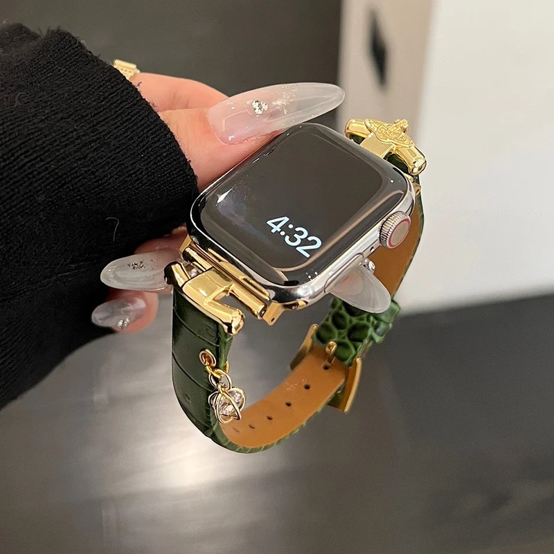 Unglaublich Robust Apple Smartwatch Echtes Leder Universell Armband