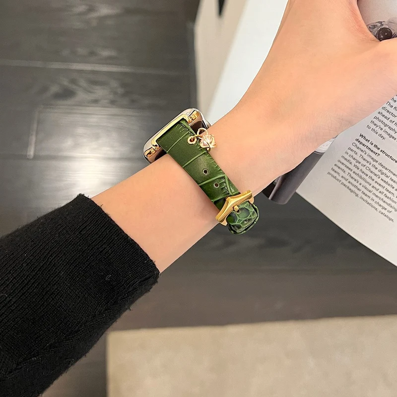 Unglaublich Robust Apple Smartwatch Echtes Leder Universell Armband