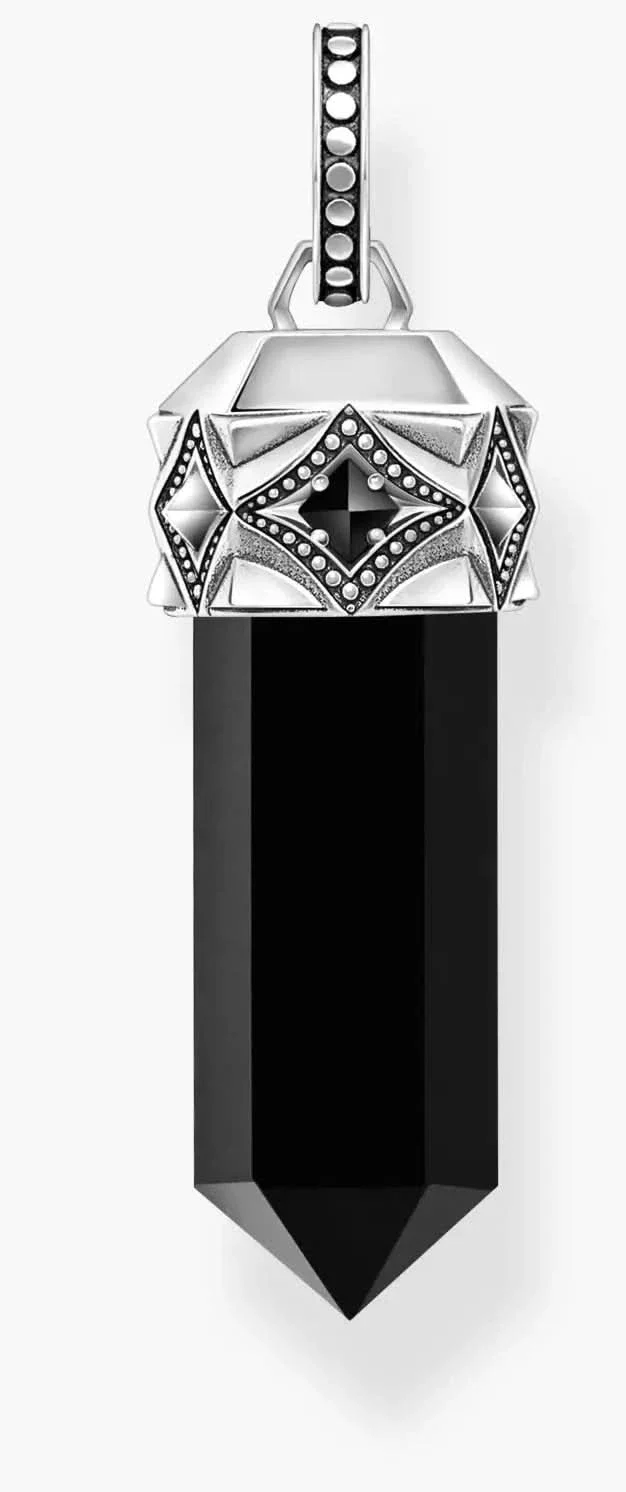 Herren Anhänger, Onyx Kristallform schwarz - THOMAS SABO Modell: PE964-641-11