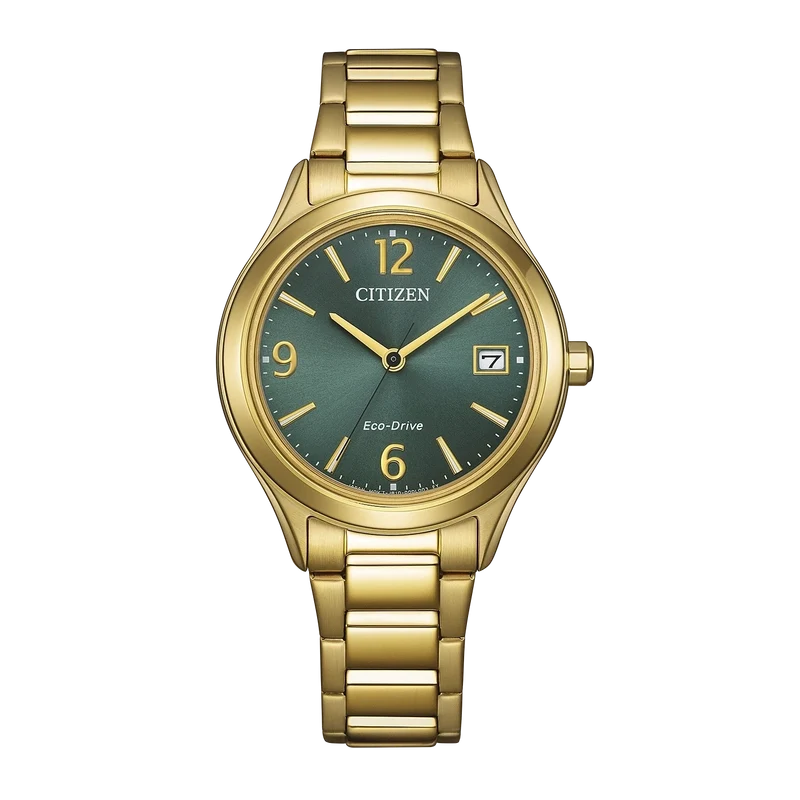 Citizen Eco-Drive FE6122-64X Damenuhr • Solar-Antrieb • Grünes Zifferblatt
