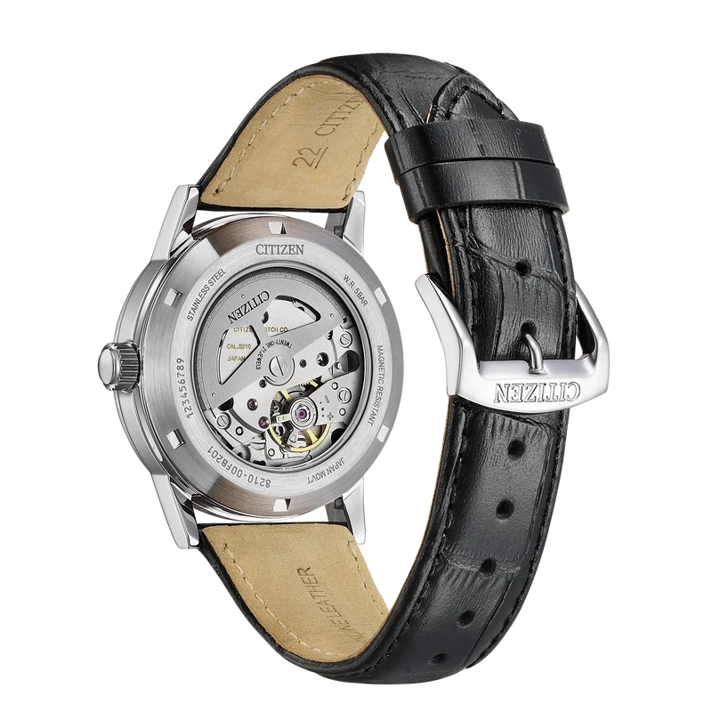 Citizen NJ0210-05E Herrenuhr • Inhouse Automatikwerk • Elegantes Lederarmband