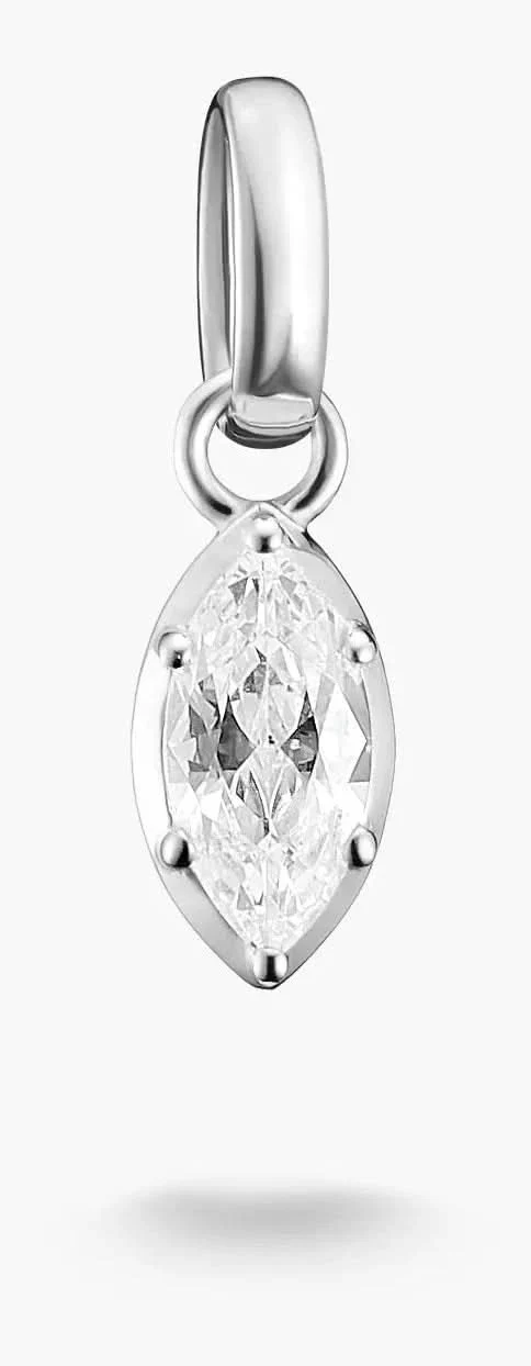 Charm-Anhänger Geburtsstein April Connect Silber