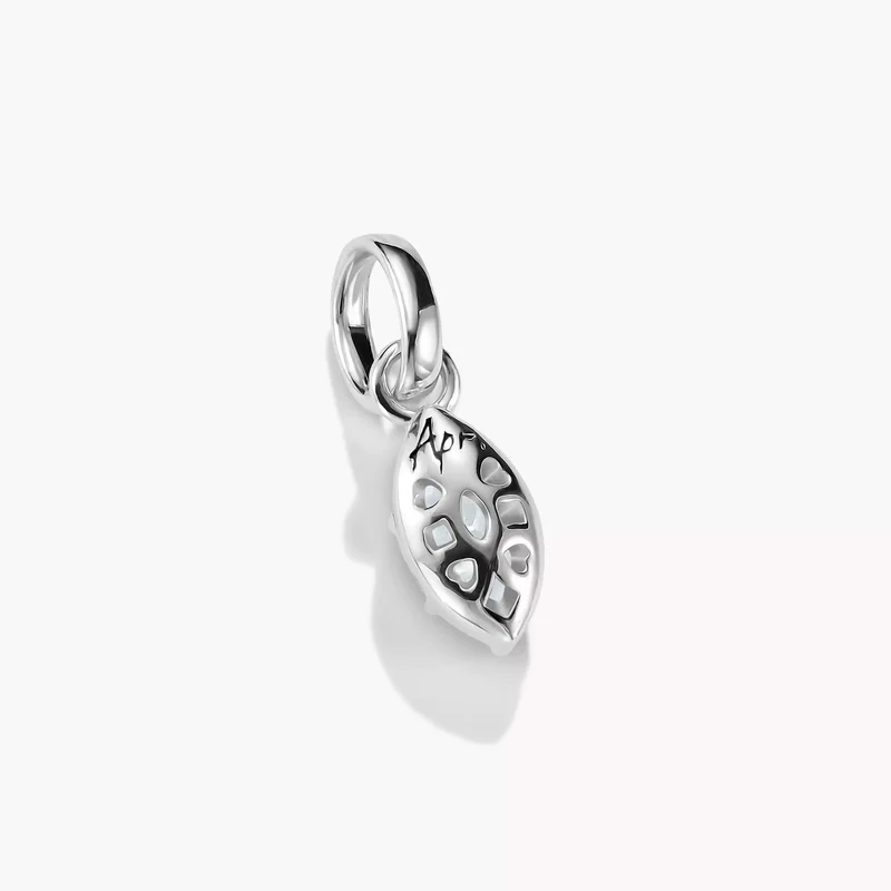 Charm-Anhänger Geburtsstein April Connect Silber