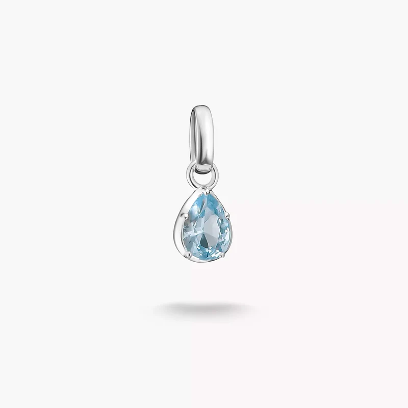 Charm-Anhänger Geburtsstein März Connect Silber
