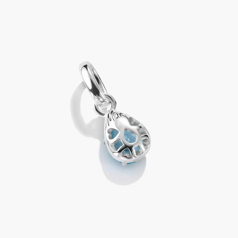 Charm-Anhänger Geburtsstein März Connect Silber